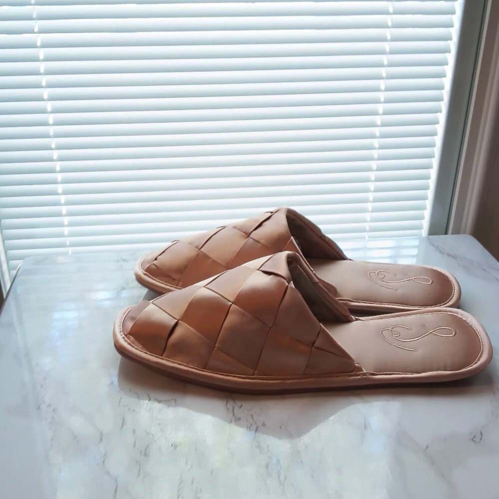 Sam Edelman Womens Satin Woven Closed Toe Slide On Slip On Flat Sandal Slippers - Picture 2 of 11